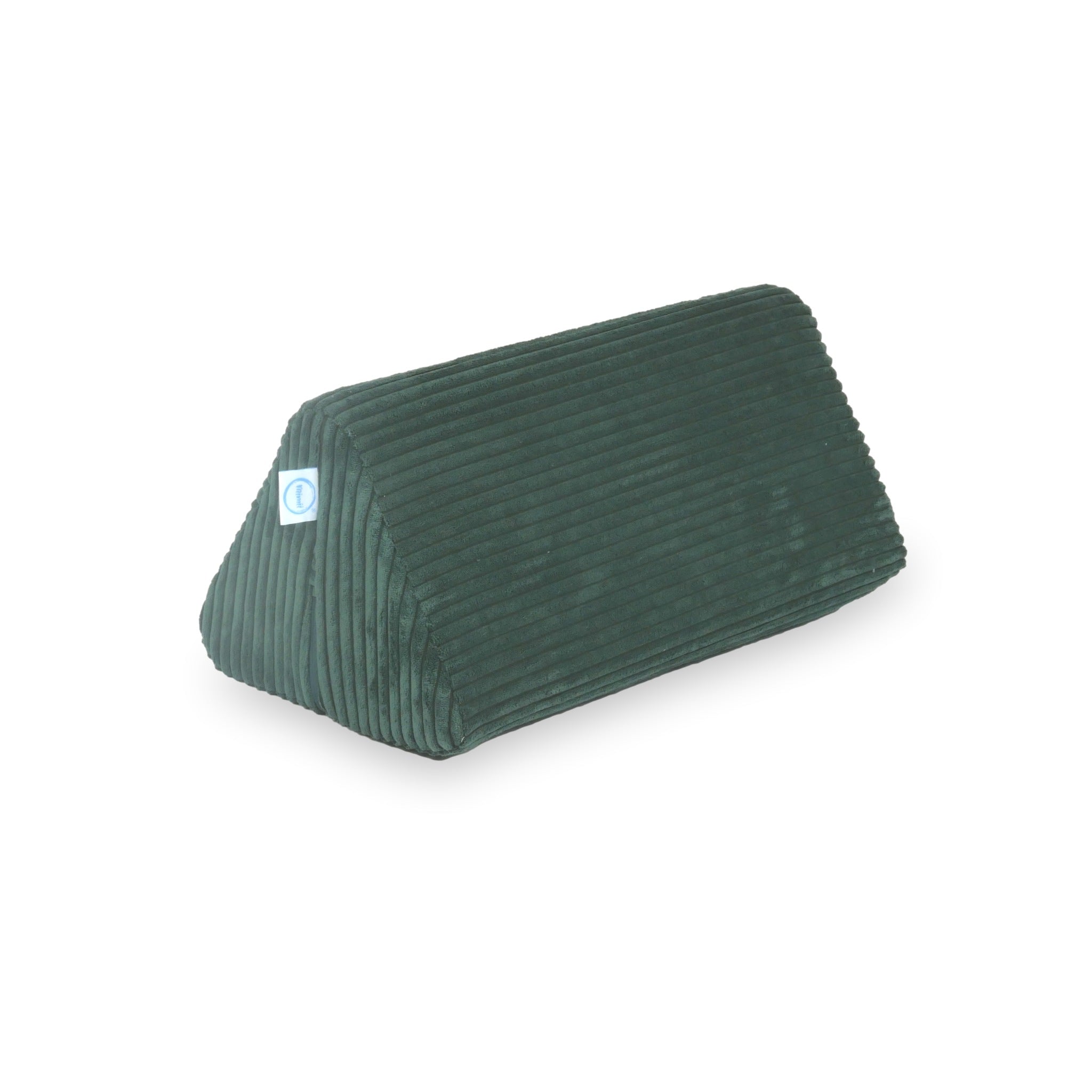 Petit triangle de jeu pour canapé en velours côtelé vert