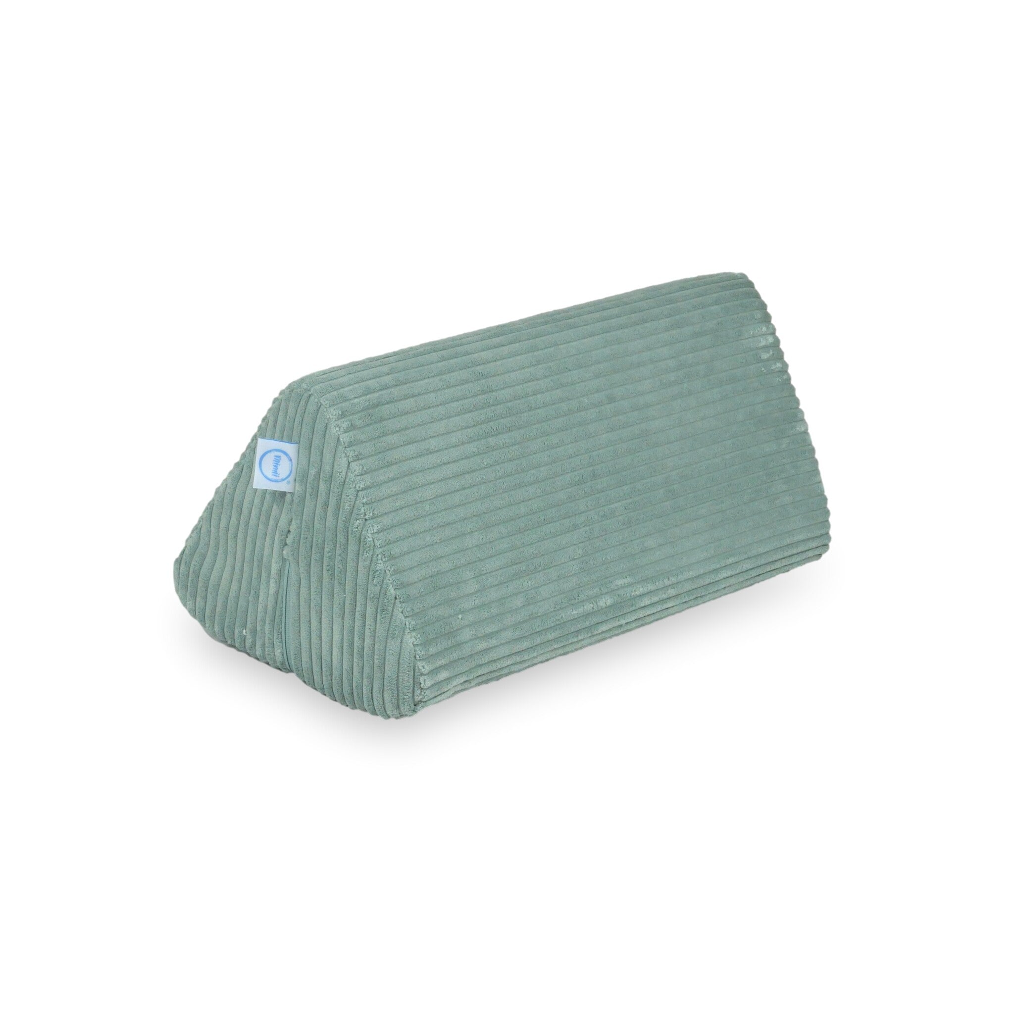 Petit triangle de jeu pour canapé en velours côtelé menthe clair