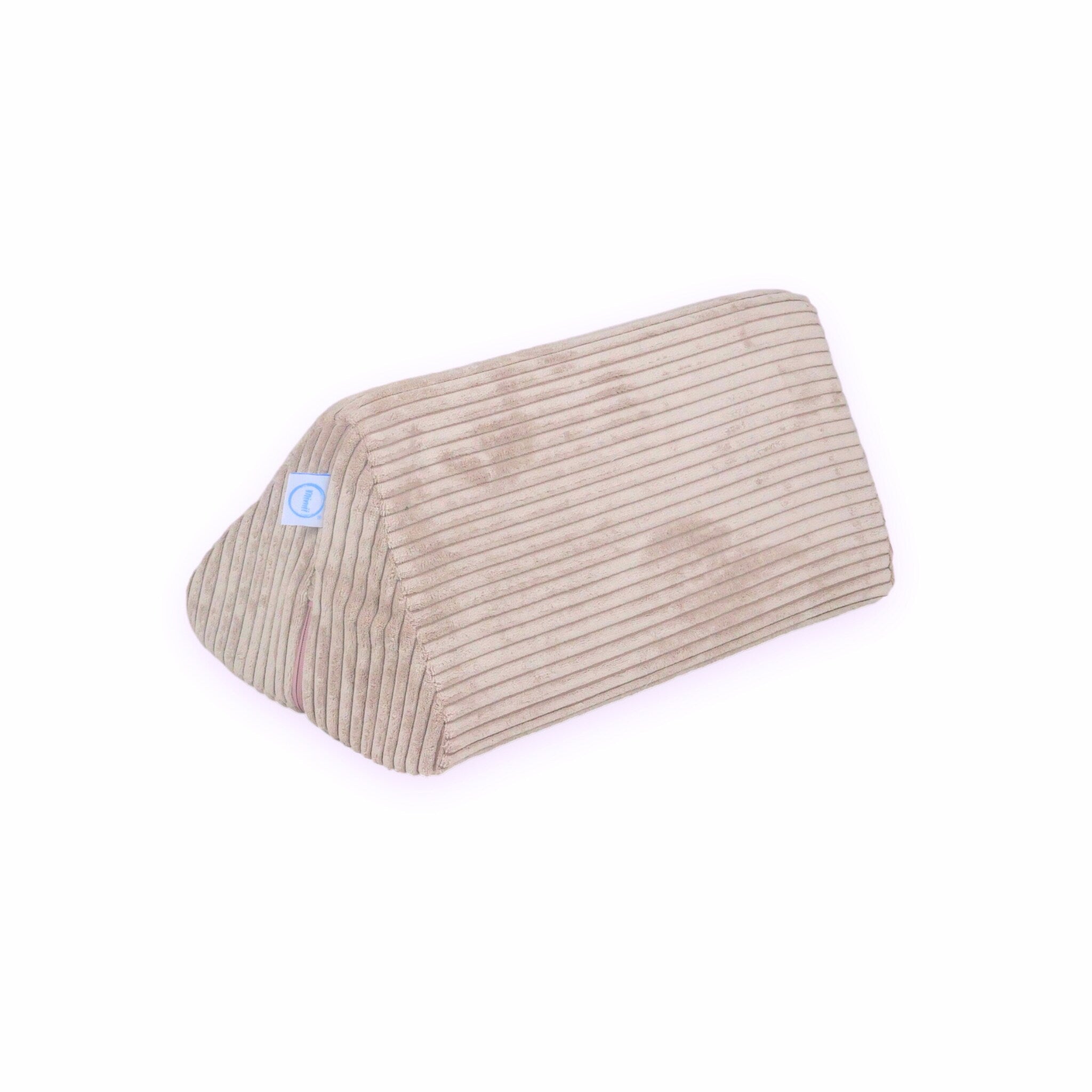 Petit triangle de jeu pour canapé en velours côtelé rose clair