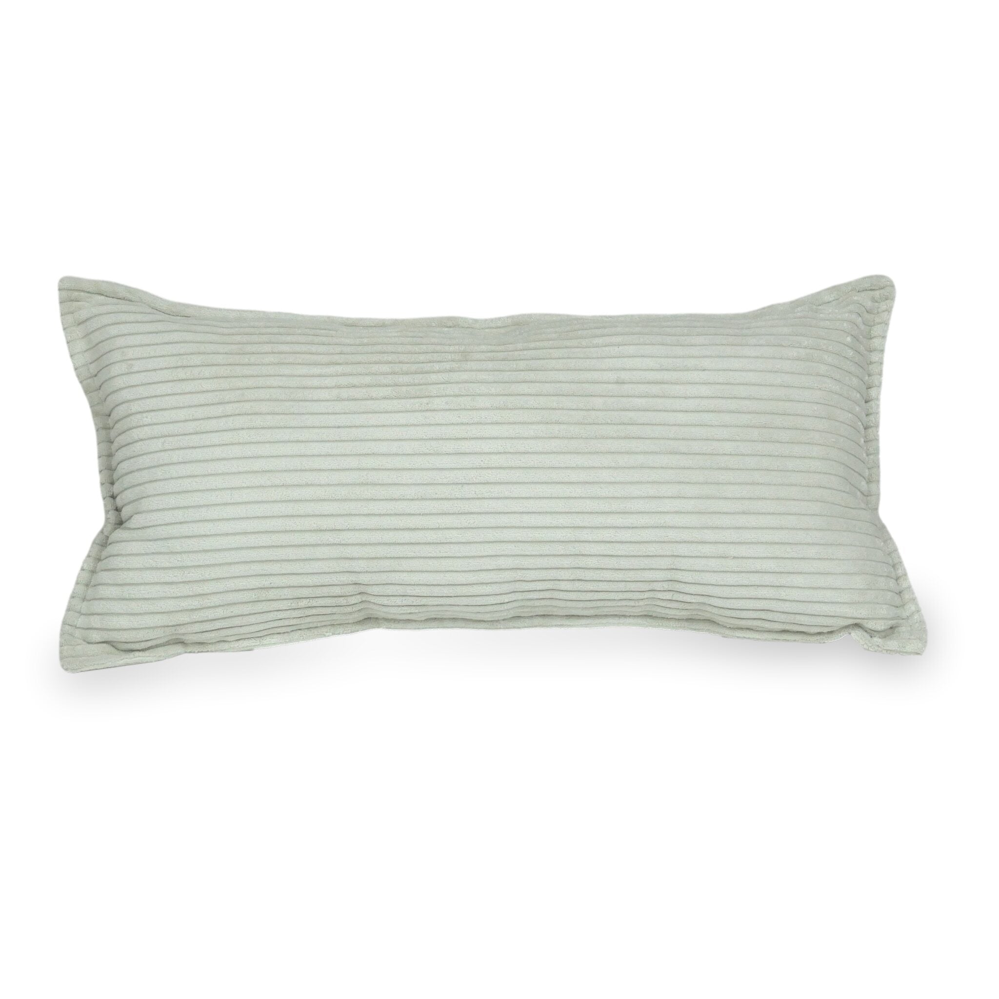 Grand coussin de jeu pour canapé en velours côtelé gris