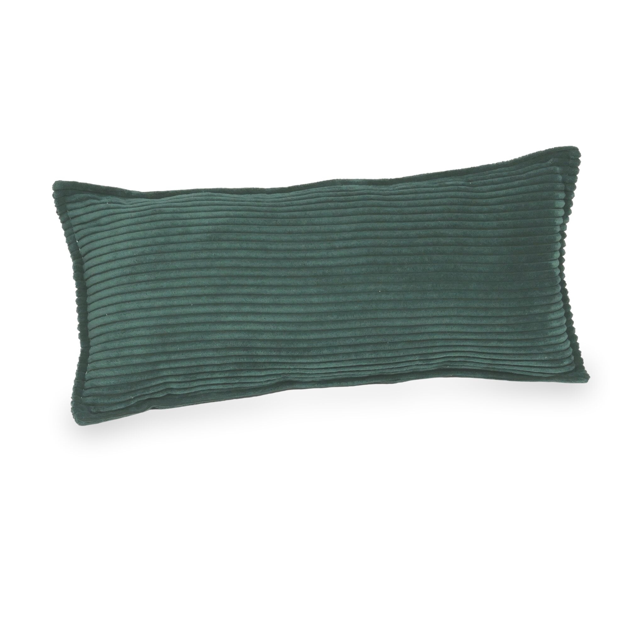 Grand coussin de jeu pour canapé en velours côtelé vert