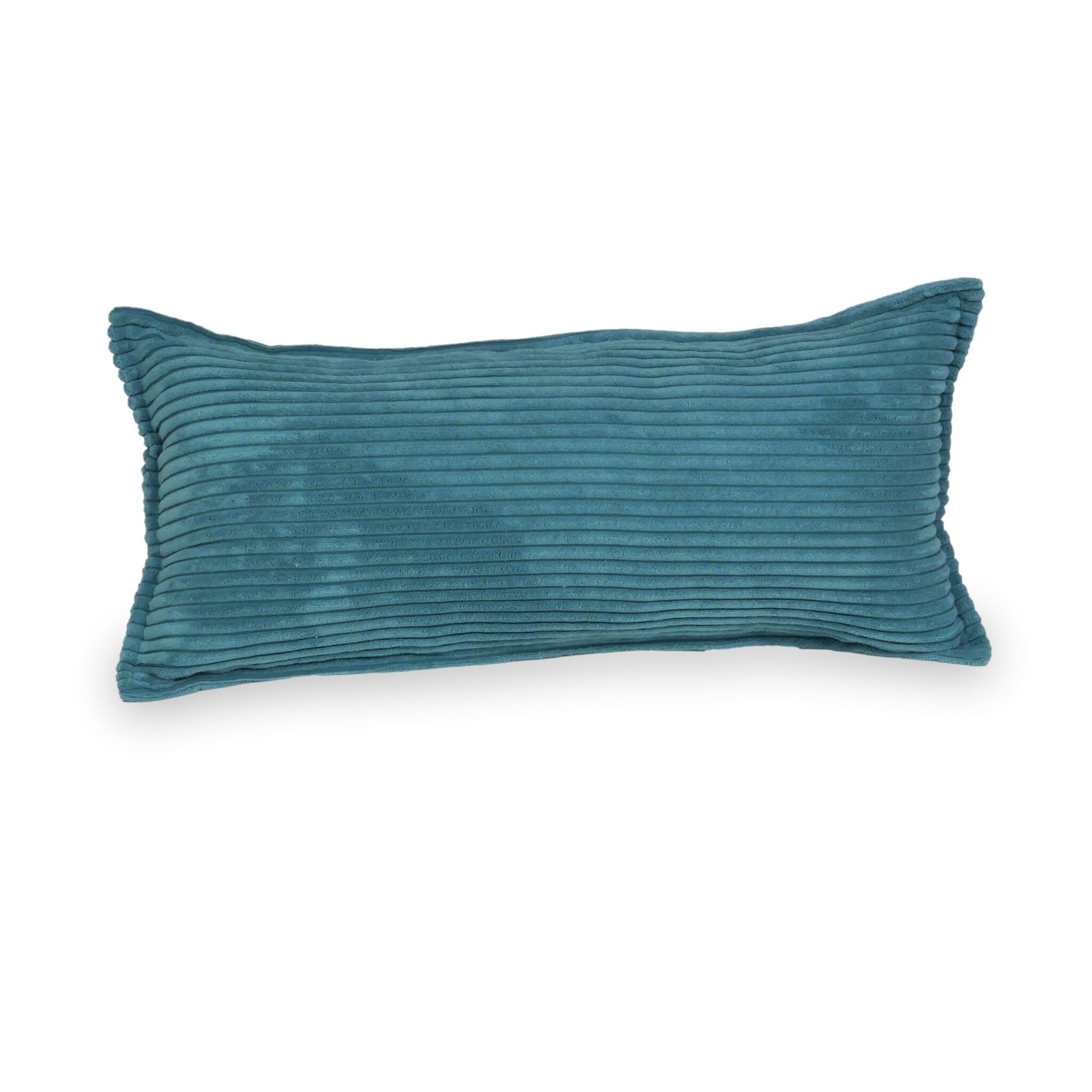 Grand coussin de jeu pour canapé en velours côtelé bleu