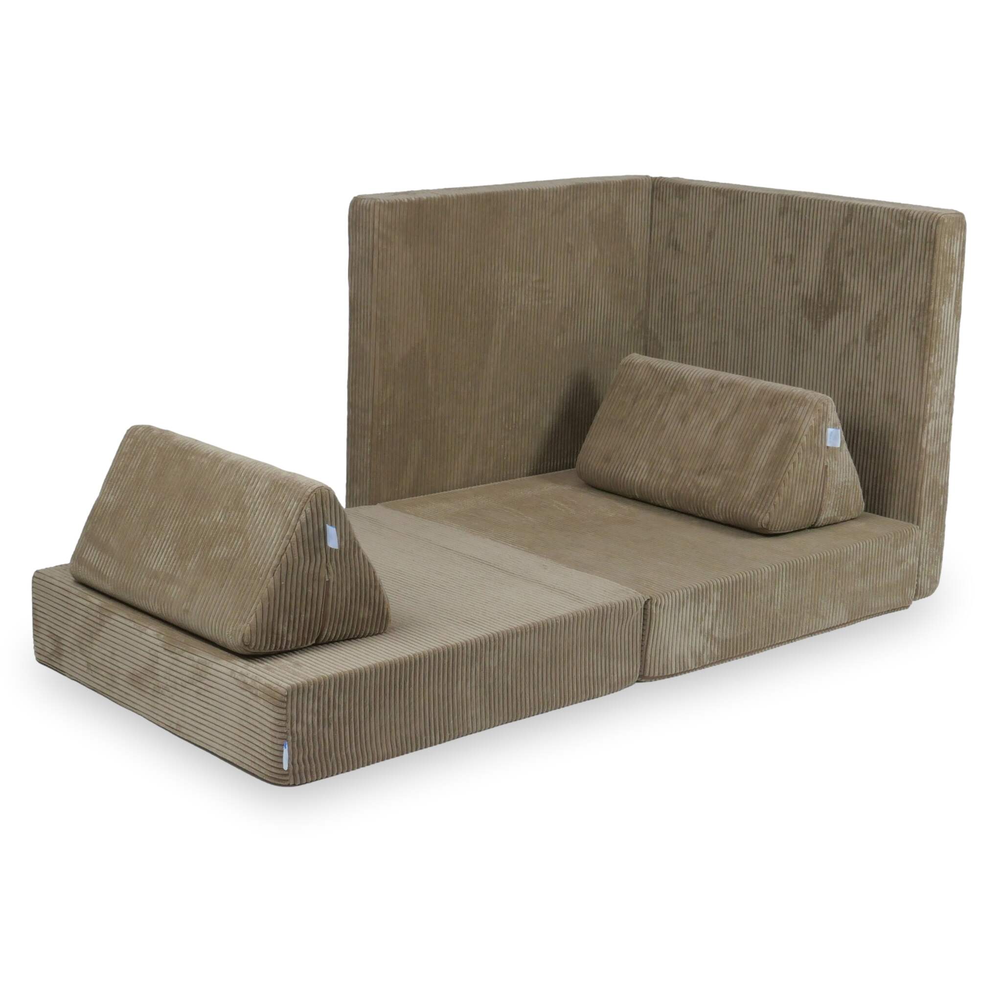 Canapé de jeu Montessori Confort en velours côtelé toffee