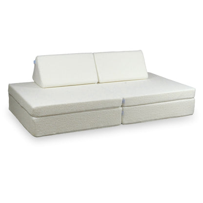 Canapé de jeu Montessori Confort Bouclé Blanc