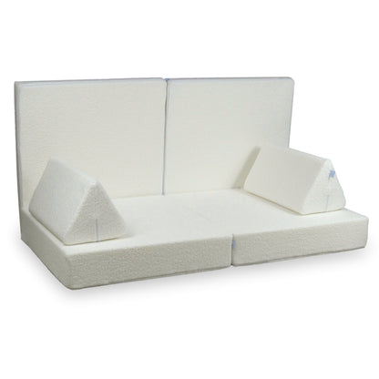 Canapé de jeu Montessori Confort Bouclé Blanc
