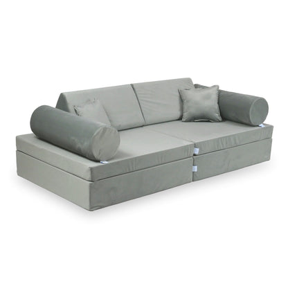 Canapé de jeu Montessori Confort en velours gris