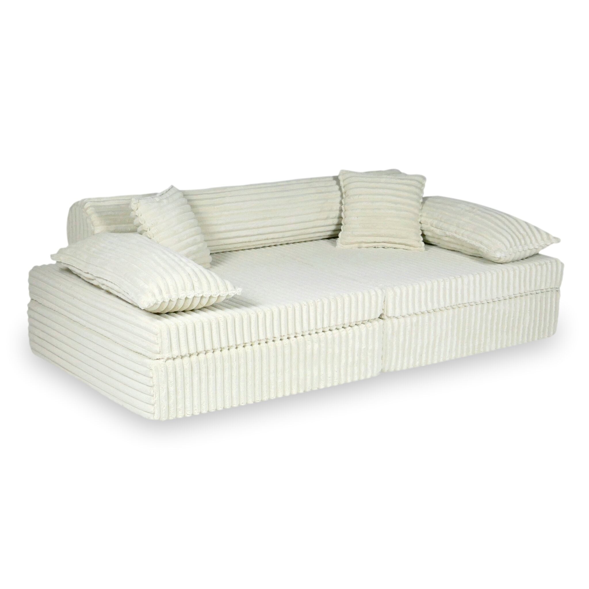 Canapé de jeu Montessori de luxe  Tissu gaufré