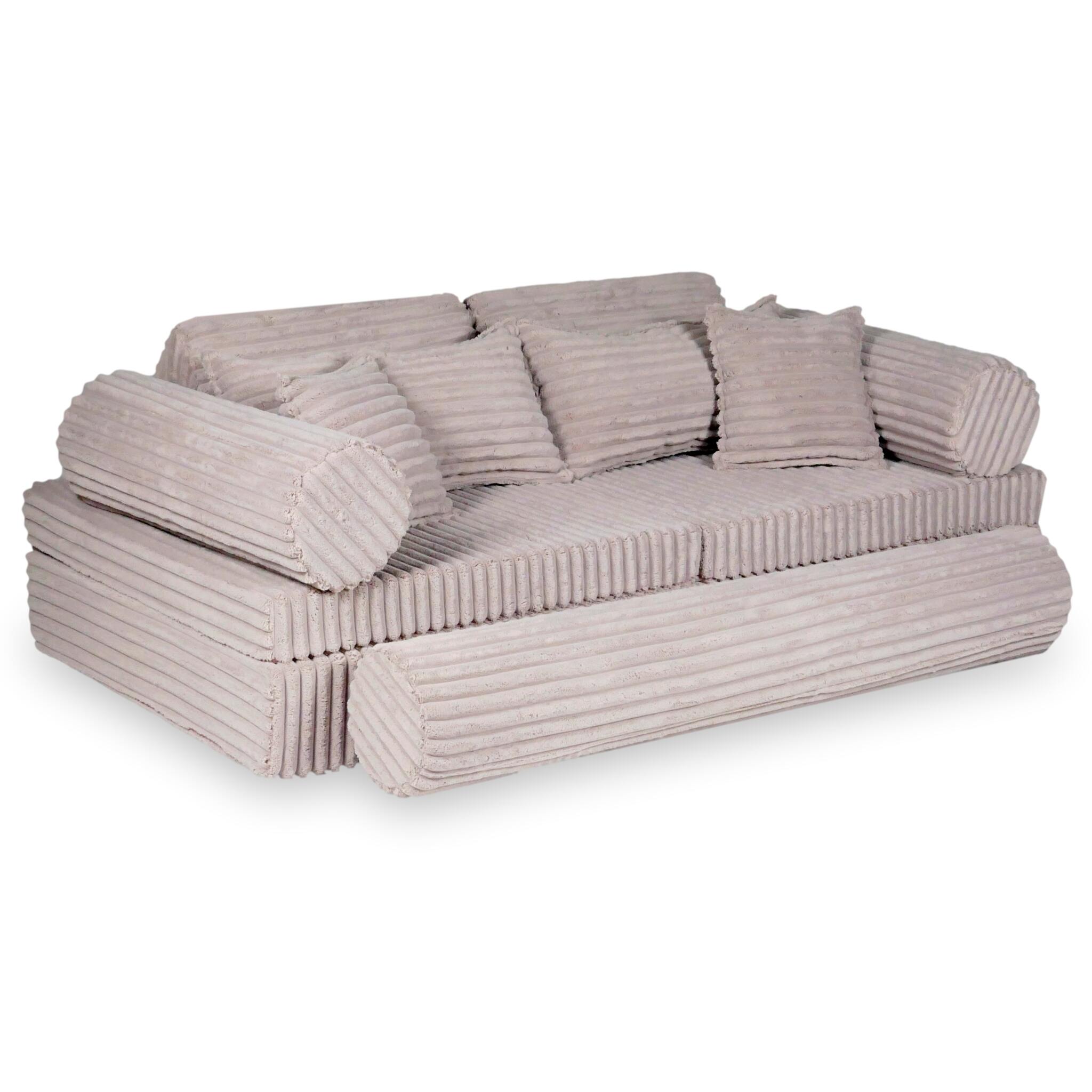 Canapé de jeu Montessori de luxe  Tissu gaufré
