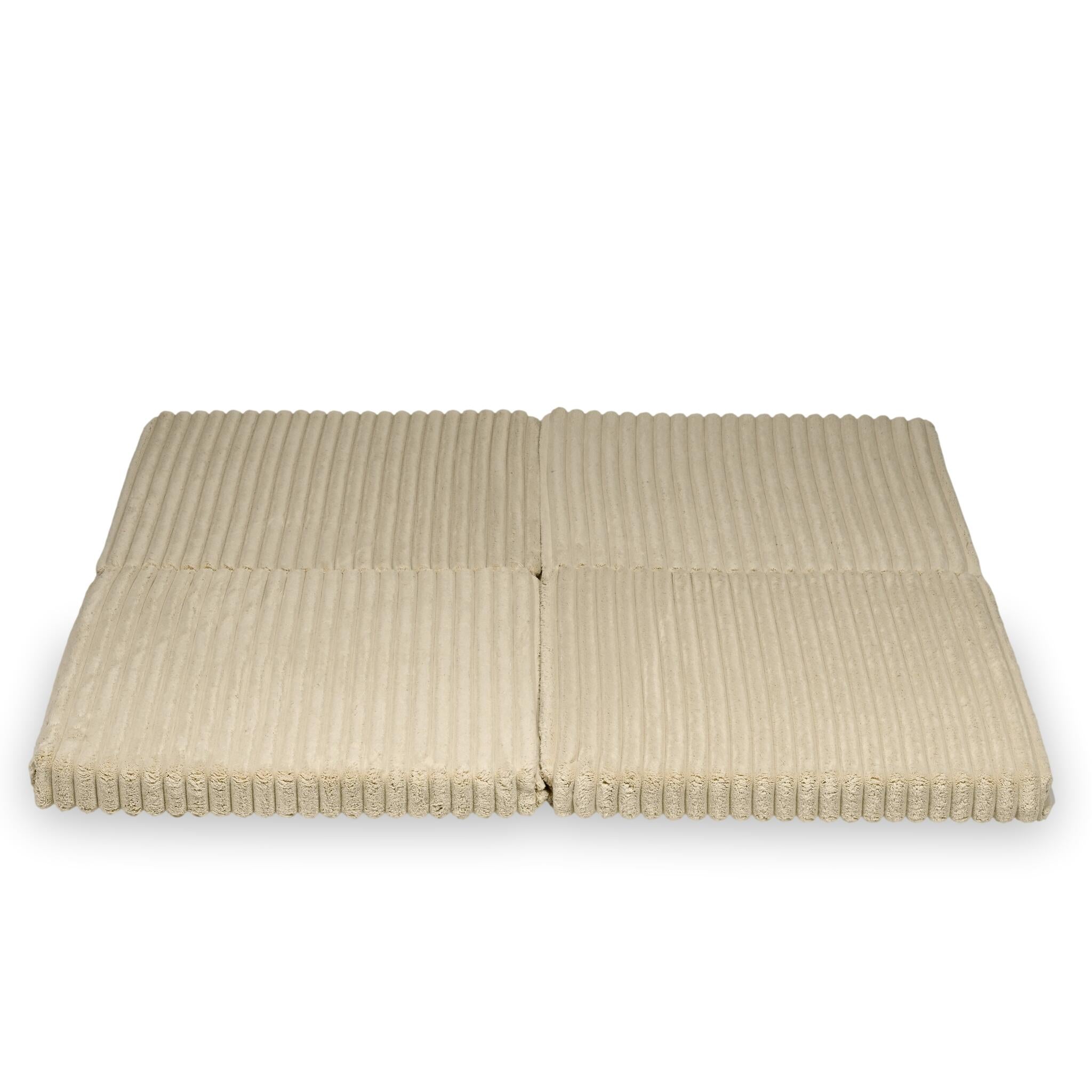 Tapis de jeu bébé pliable carré 120 × 120 cm en tissu gaufré