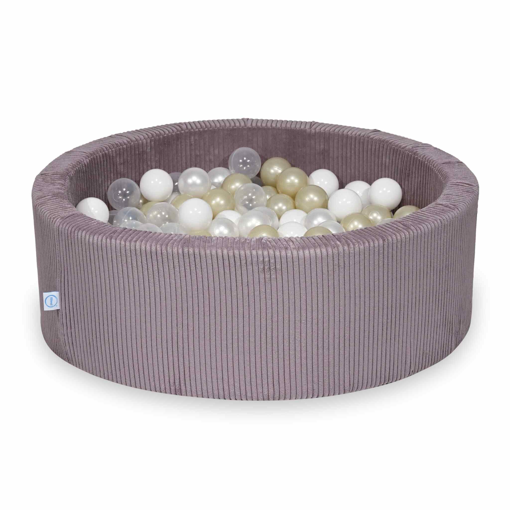 Piscine à balles en velours côtelé Lavende 90x30 cm avec 200 balles