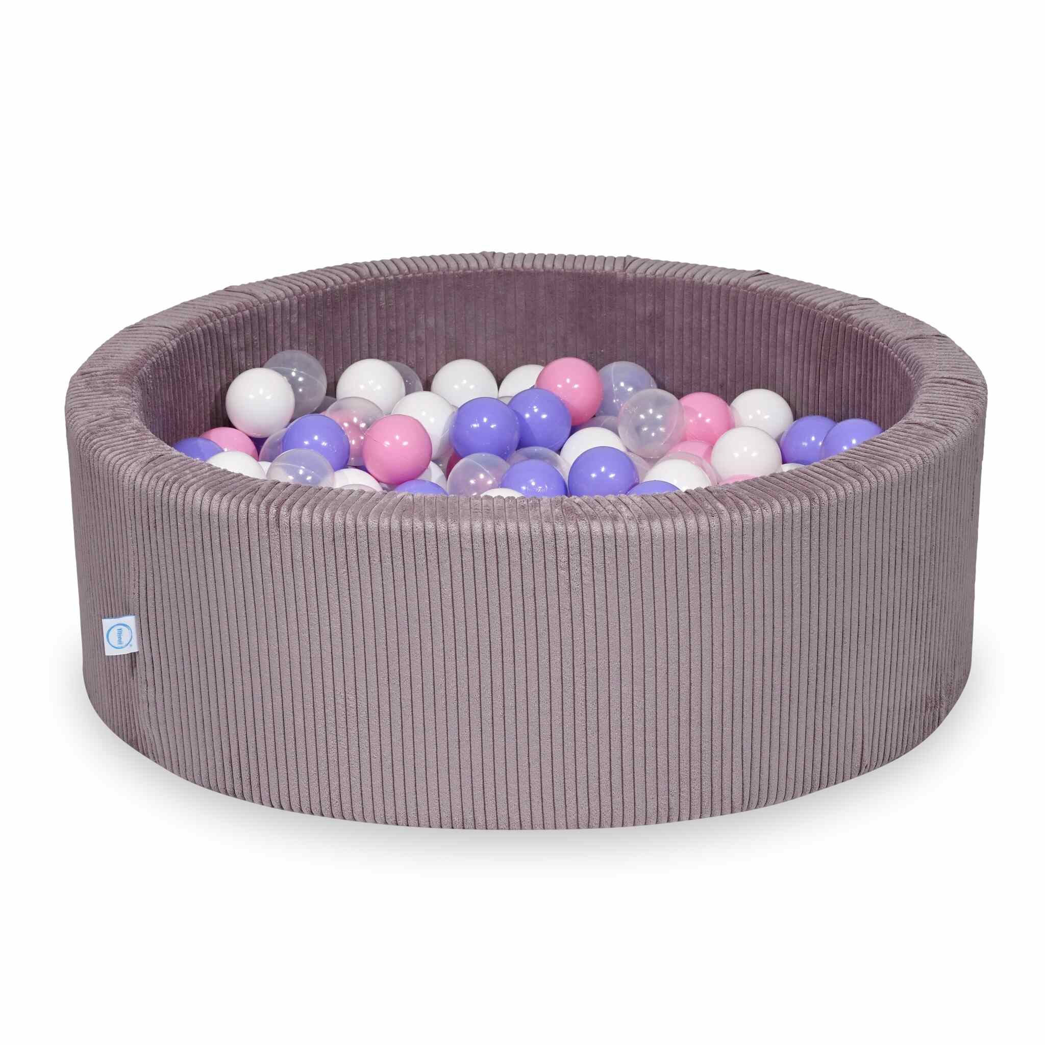 Piscine à balles en velours côtelé