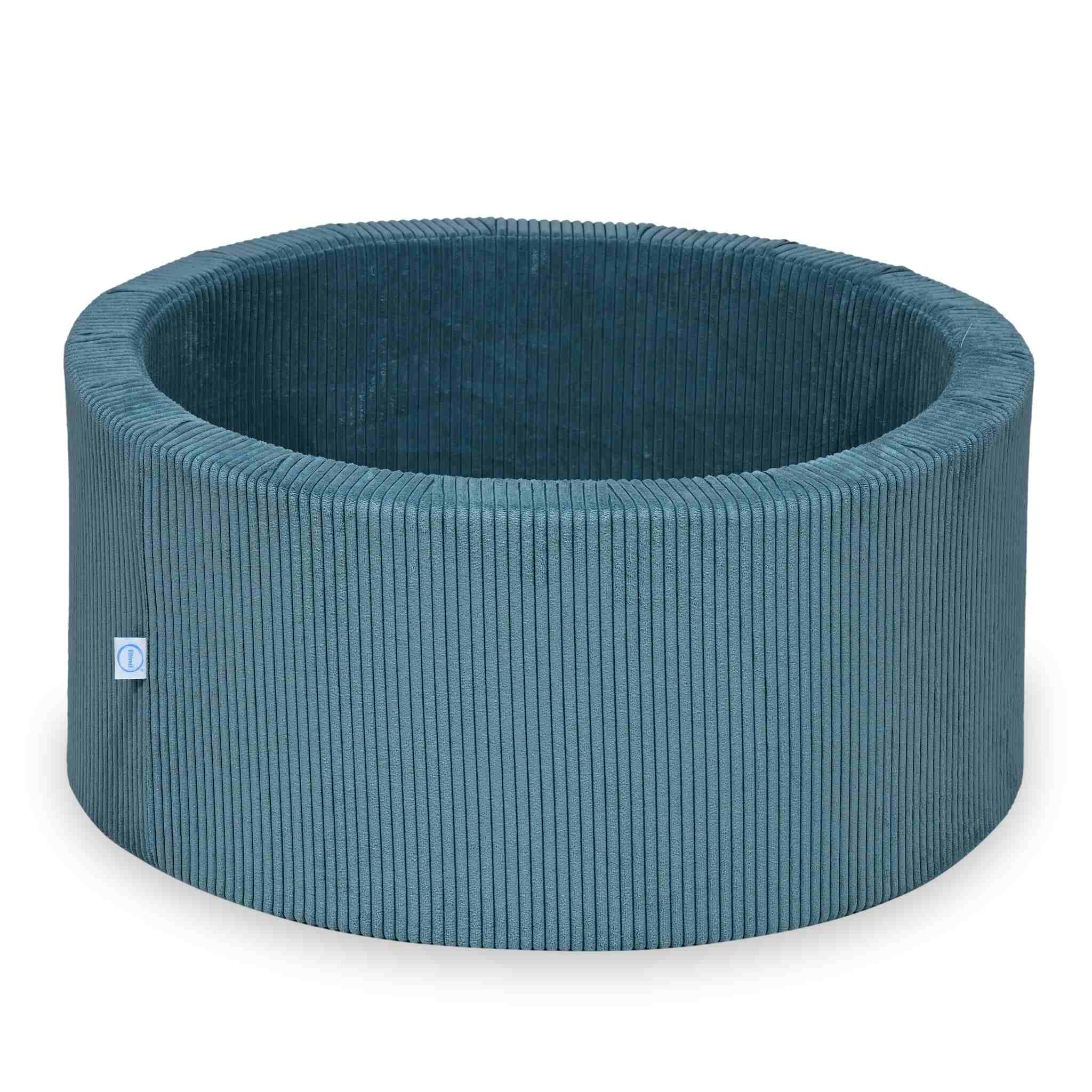 Piscine à Balles 90x40 velours côtelé bleu sans balles