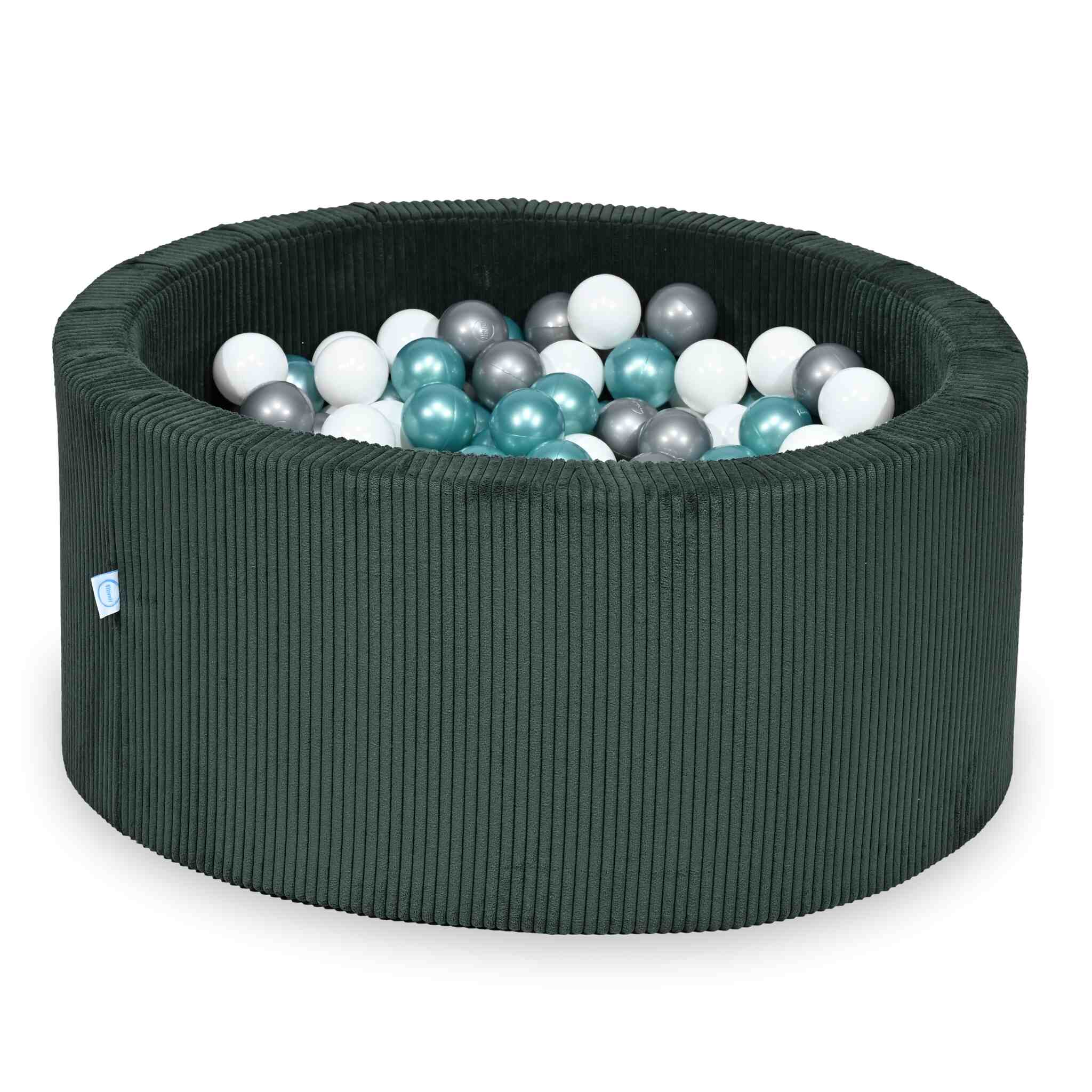Piscine à balles en velours côtelé Vert 90x40 cm avec 300 balles