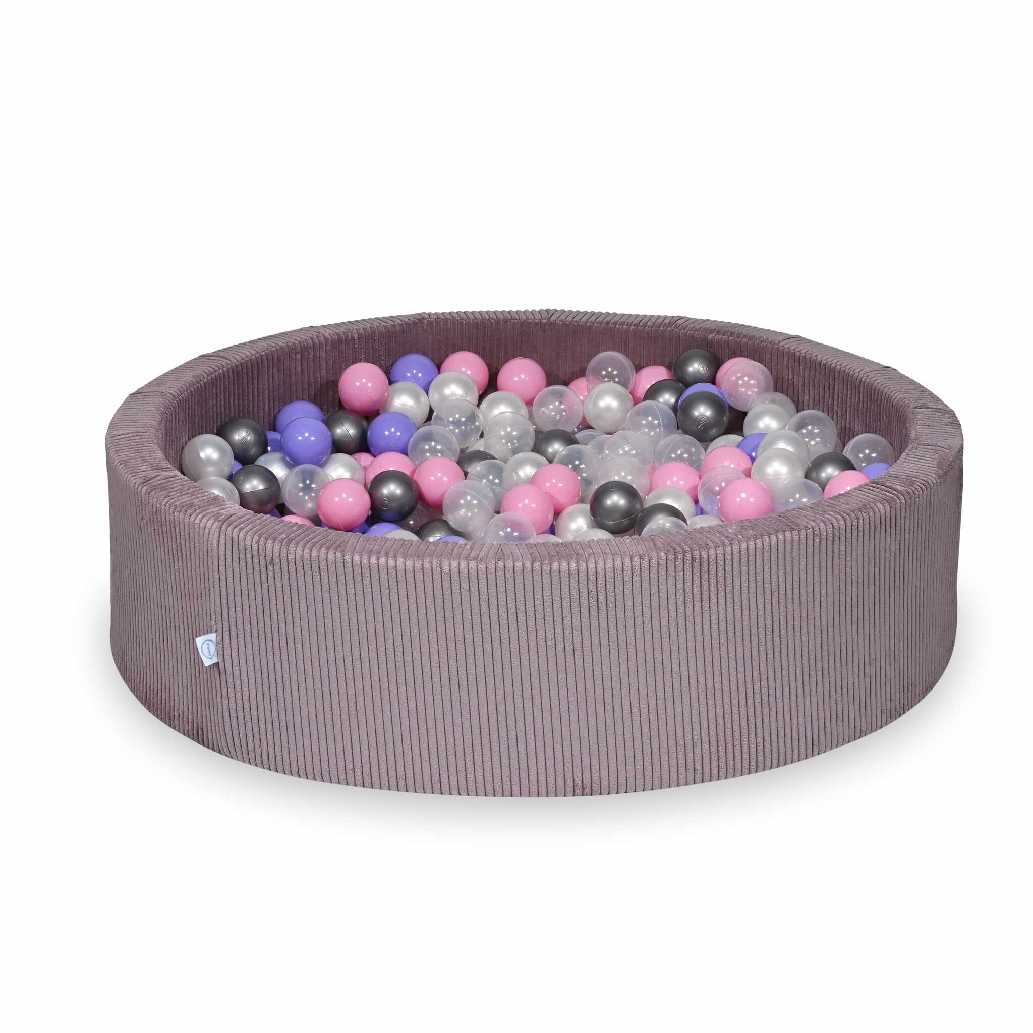 Piscine à balles en velours côtelé Lavende 110x30 cm avec 400 balles