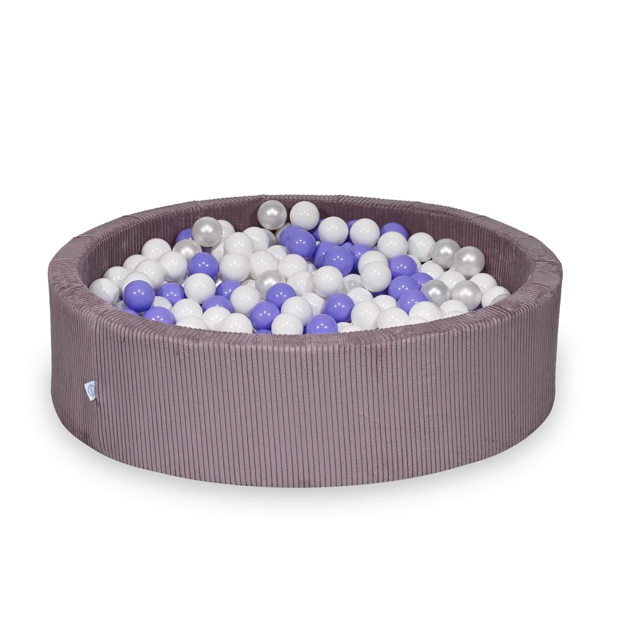 Piscine à balles en velours côtelé Lavende 110x30 cm avec 400 balles