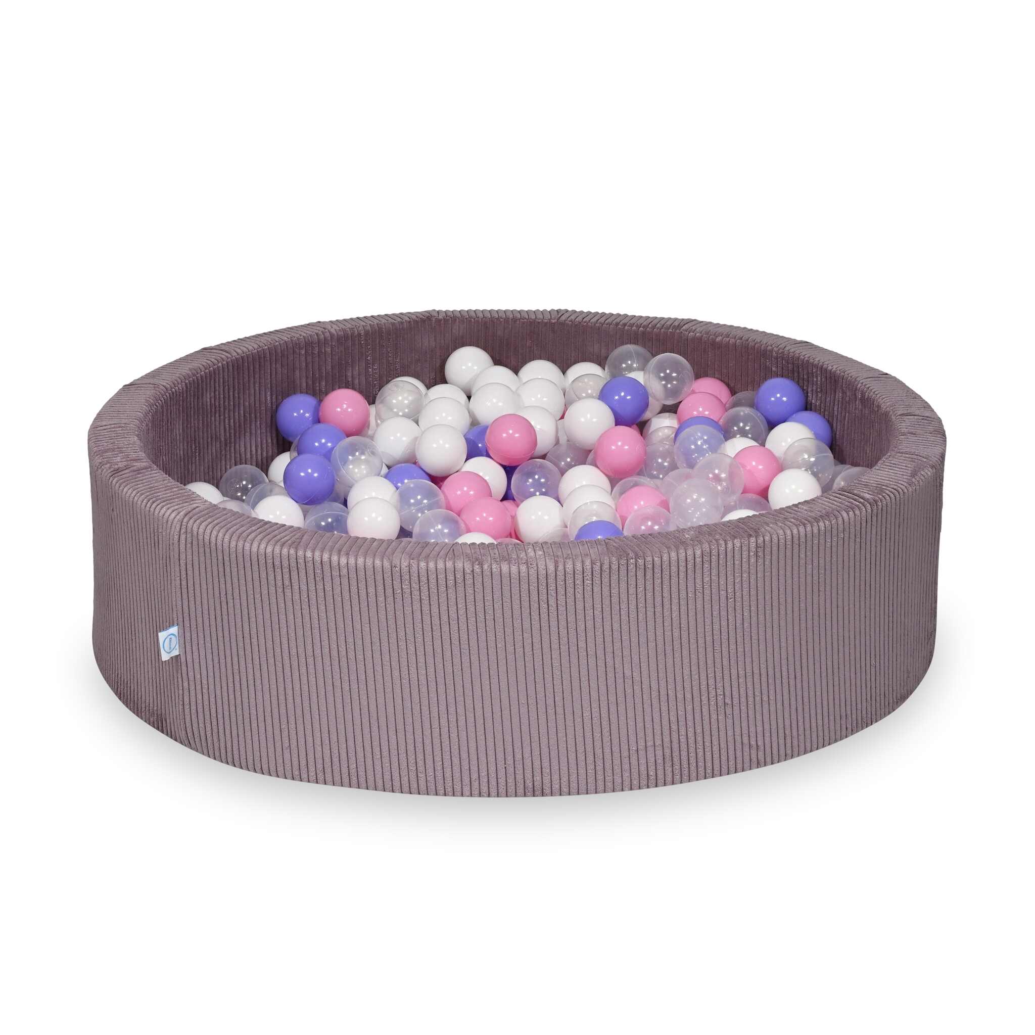 Piscine à balles en velours côtelé Lavende 110x30 cm avec 400 balles