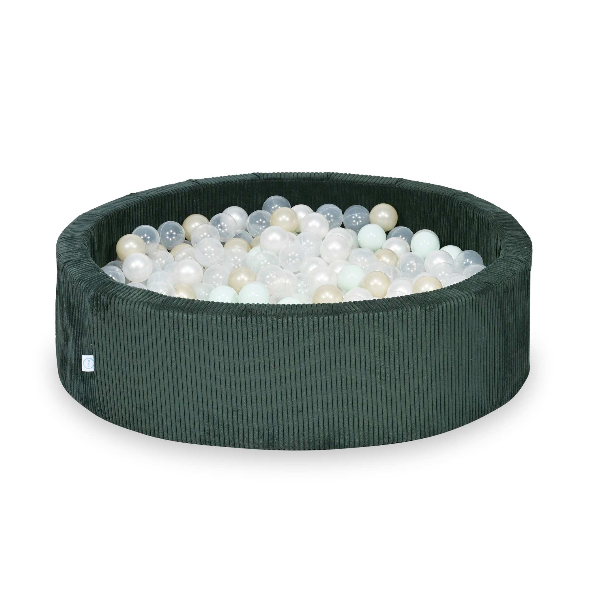 Piscine à balles en velours côtelé Vert 110x30 cm avec 400 balles