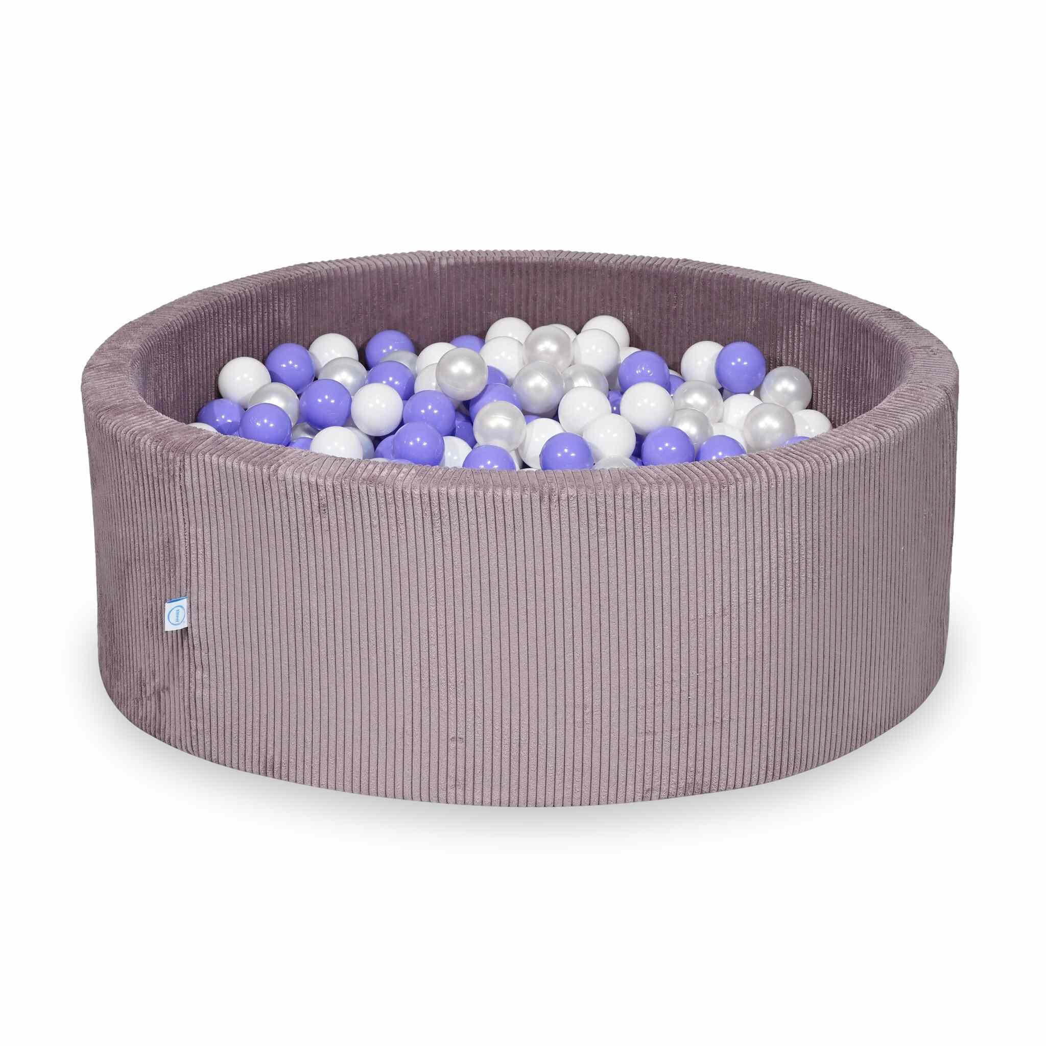 Piscine à balles en velours côtelé Lavende 110x40 cm avec 500balles