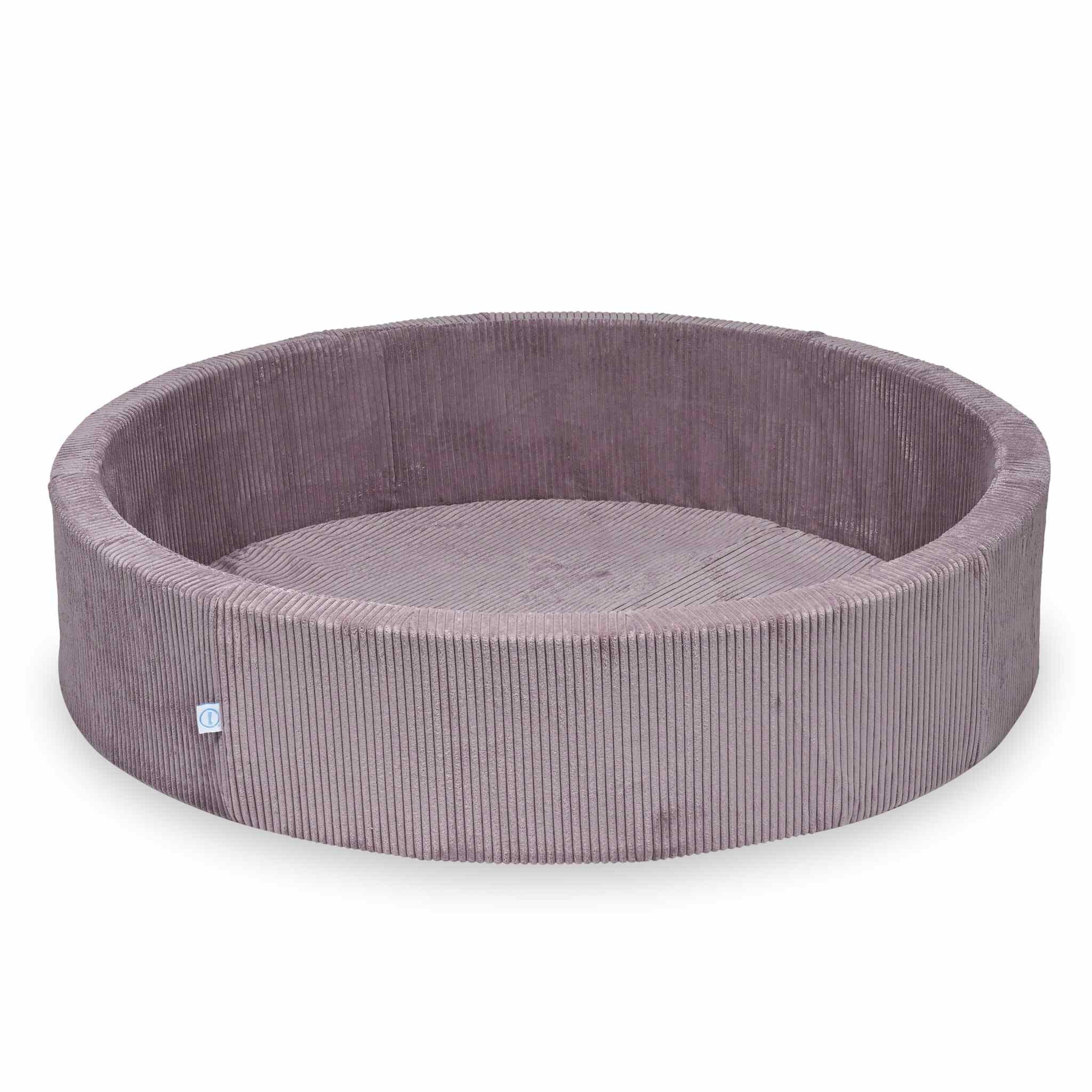 Piscine à Balles 130x30 velours côtelé lavende sans balles