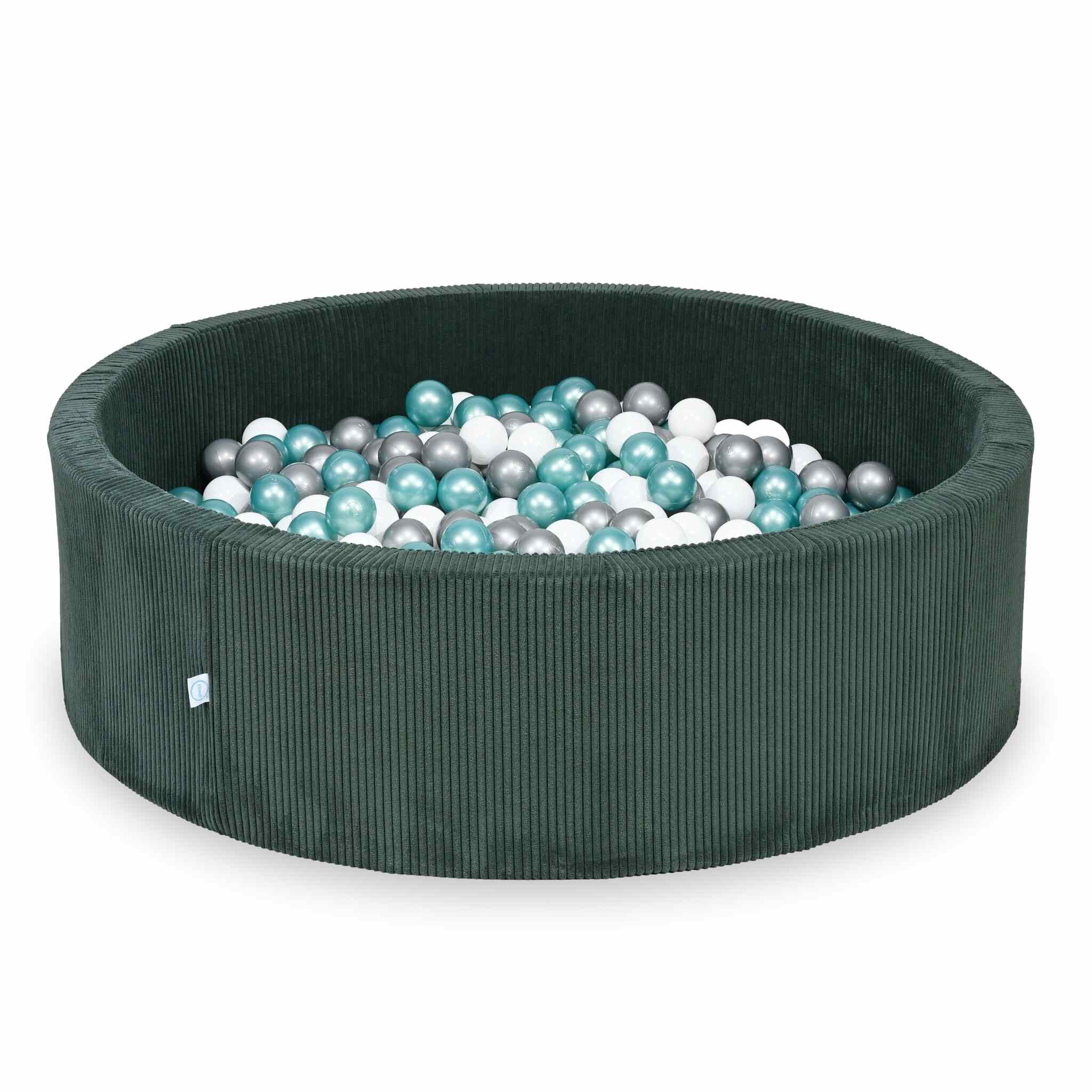 Piscine à balles en velours côtelé Vert 130x40 cm avec 700 balles