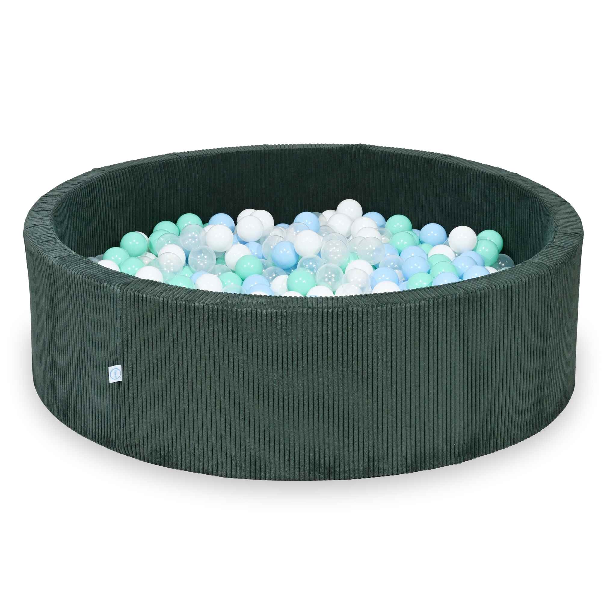 Piscine à balles en velours côtelé Vert 130x40 cm avec 700 balles