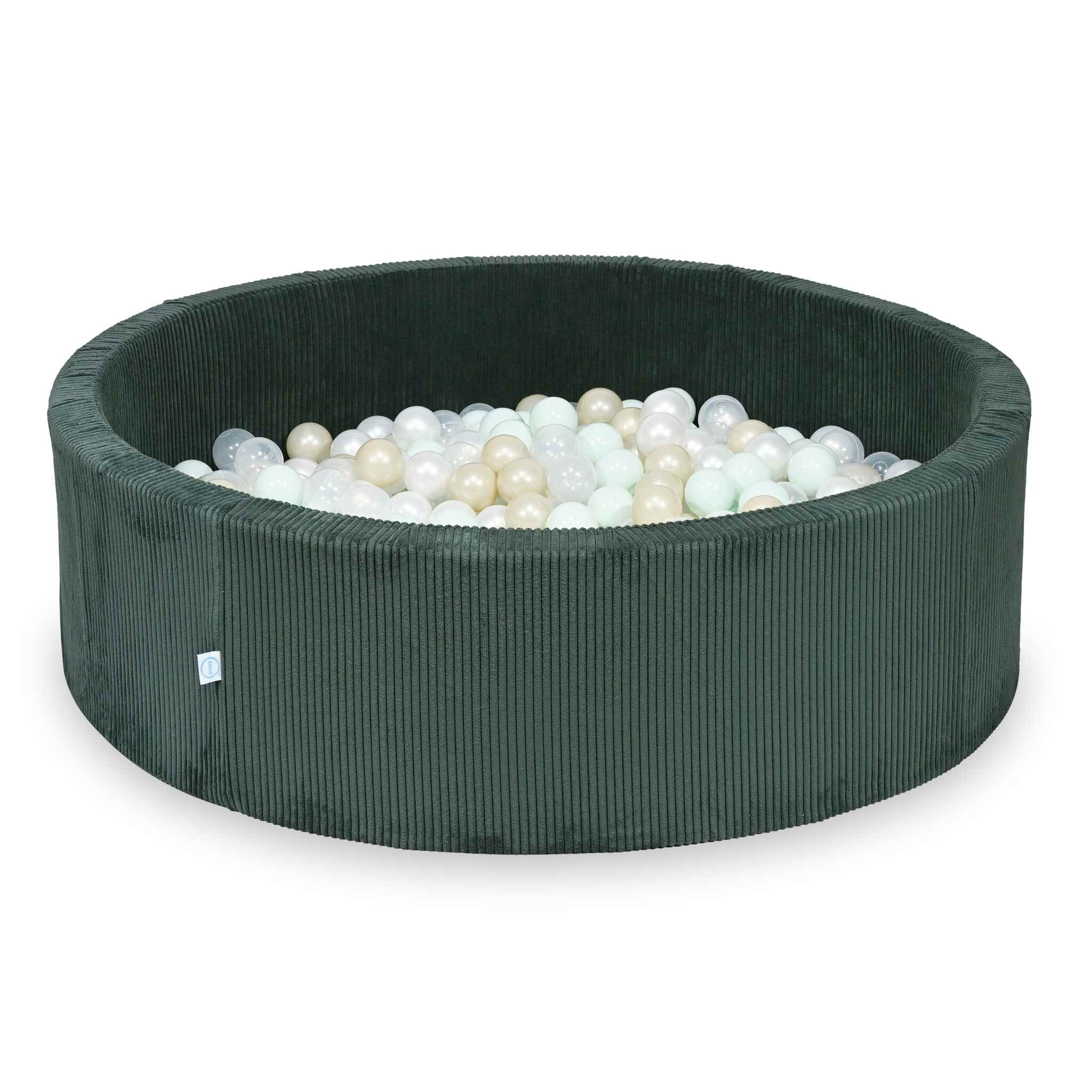 Piscine à balles en velours côtelé Vert 130x40 cm avec 700 balles