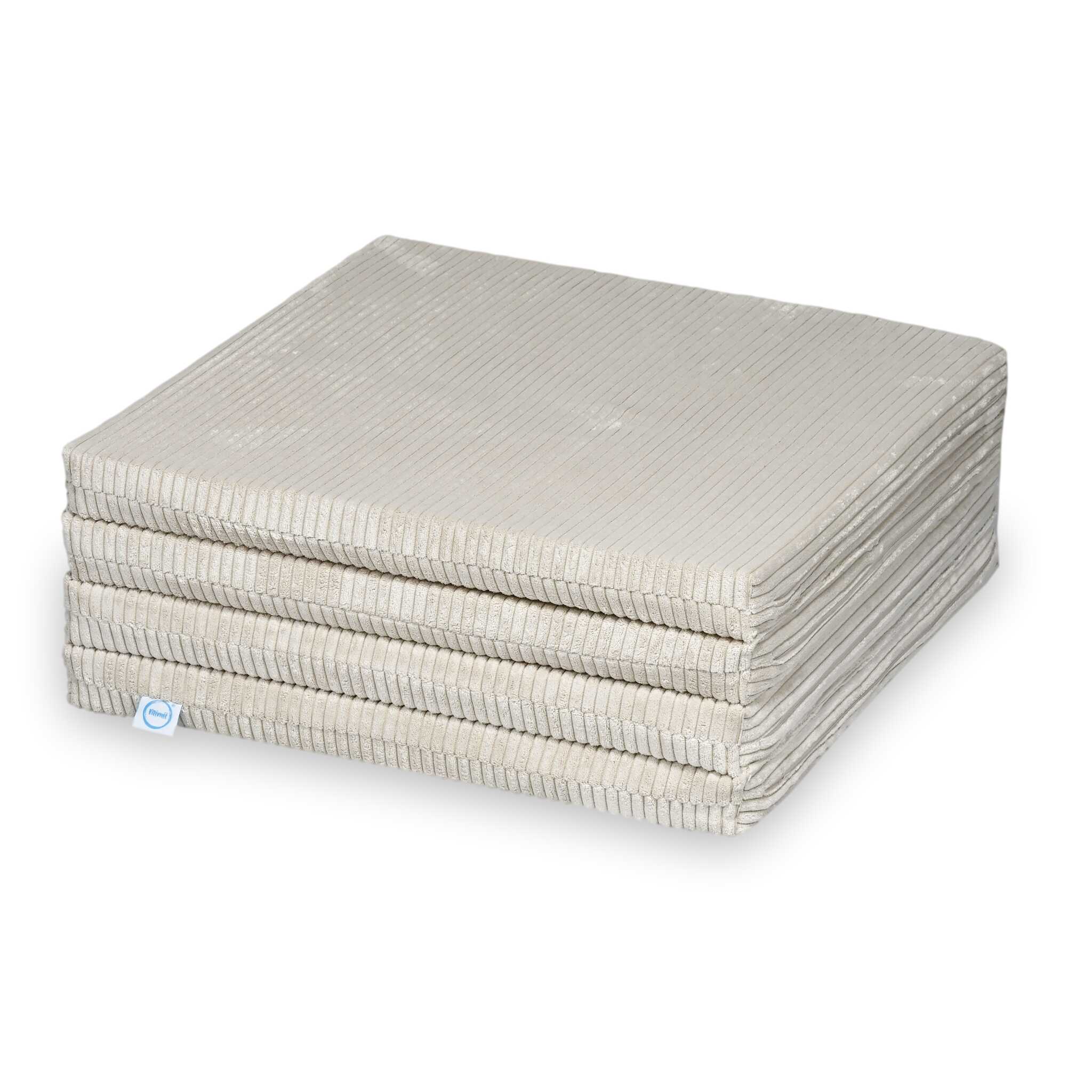 Tapis de jeu bébé pliable carré 120 × 120 cm en velours côtelé