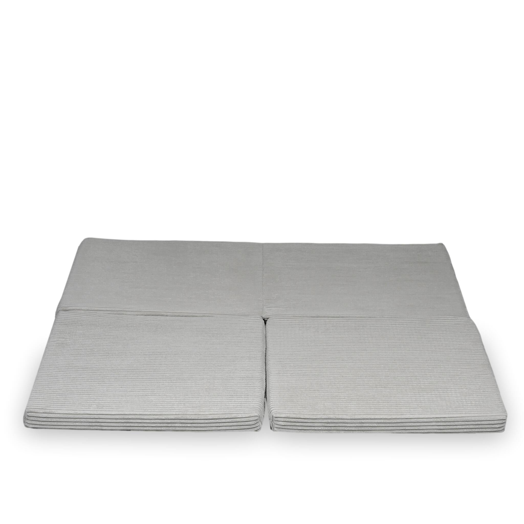 Tapis de jeu bébé pliable carré 120 × 120 cm en velours côtelé