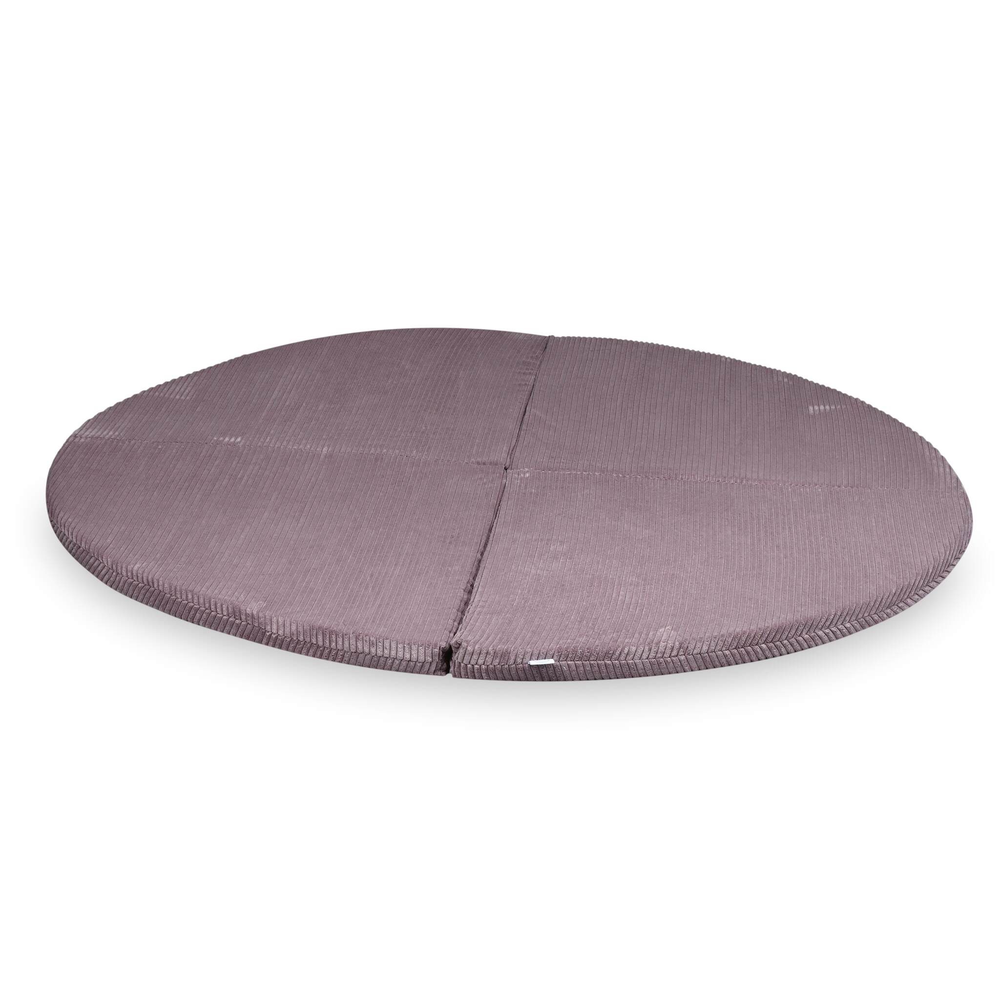 Tapis de jeu 160cm pour bébé, rond pliable, Velours Côtelé Beige