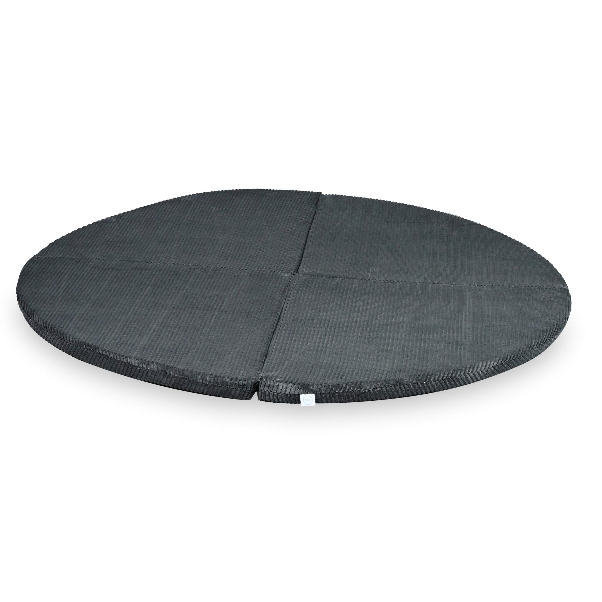 Tapis de jeu 160cm pour bébé, rond pliable, Velours Côtelé Beige