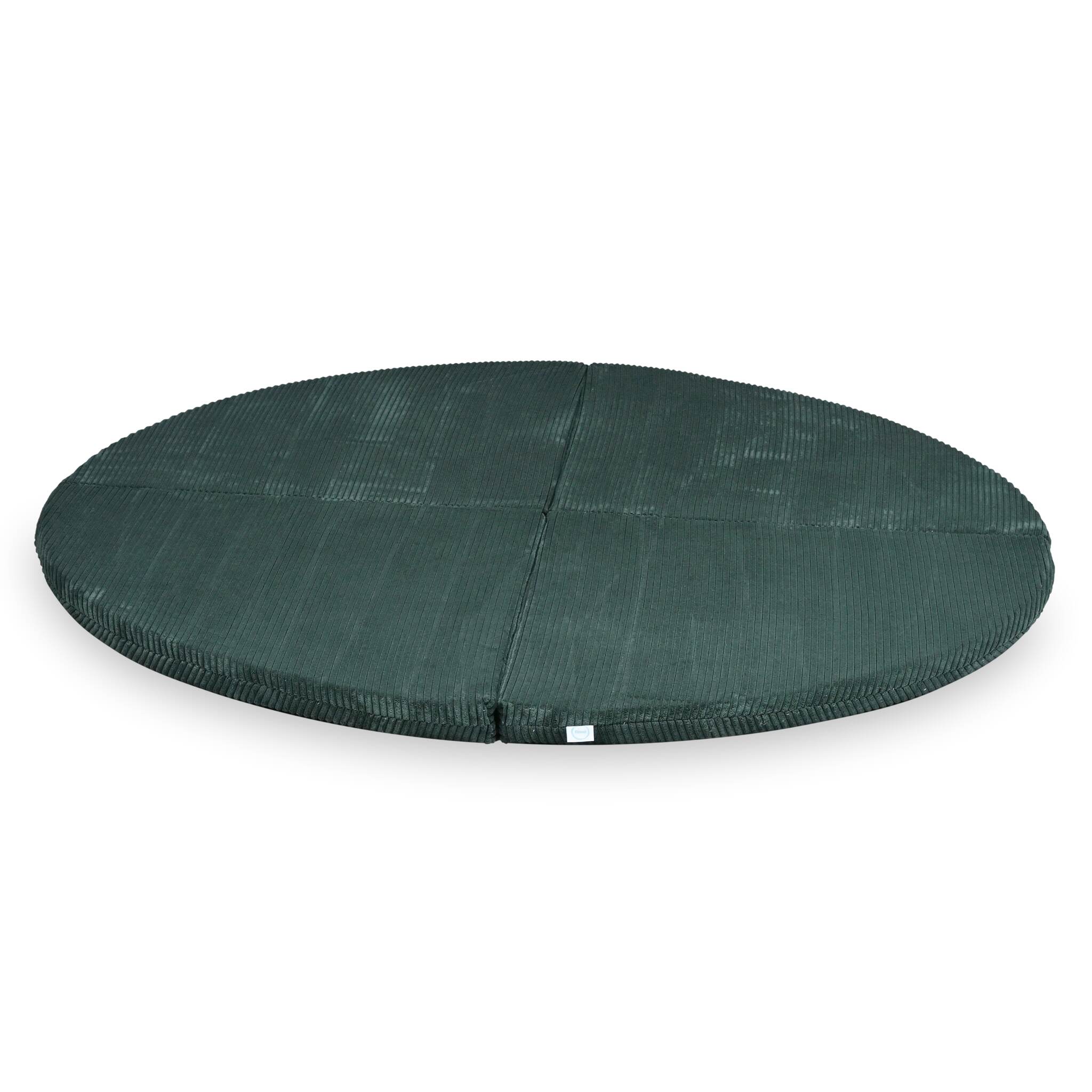 Tapis de jeu 160cm pour bébé, rond pliable, Velours Côtelé Beige