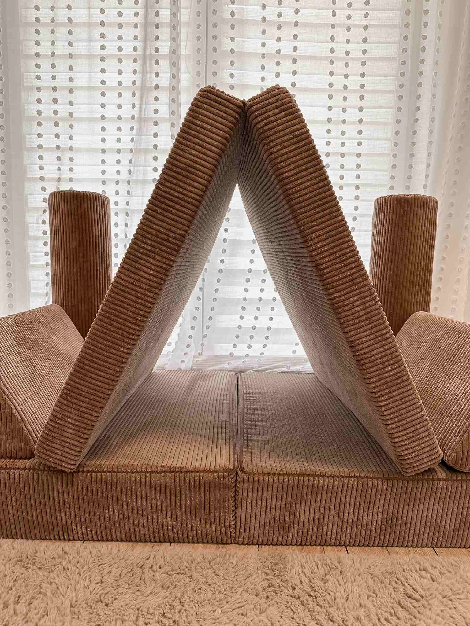 Canapé pour jouer Montessori Velours Côtelé toffee