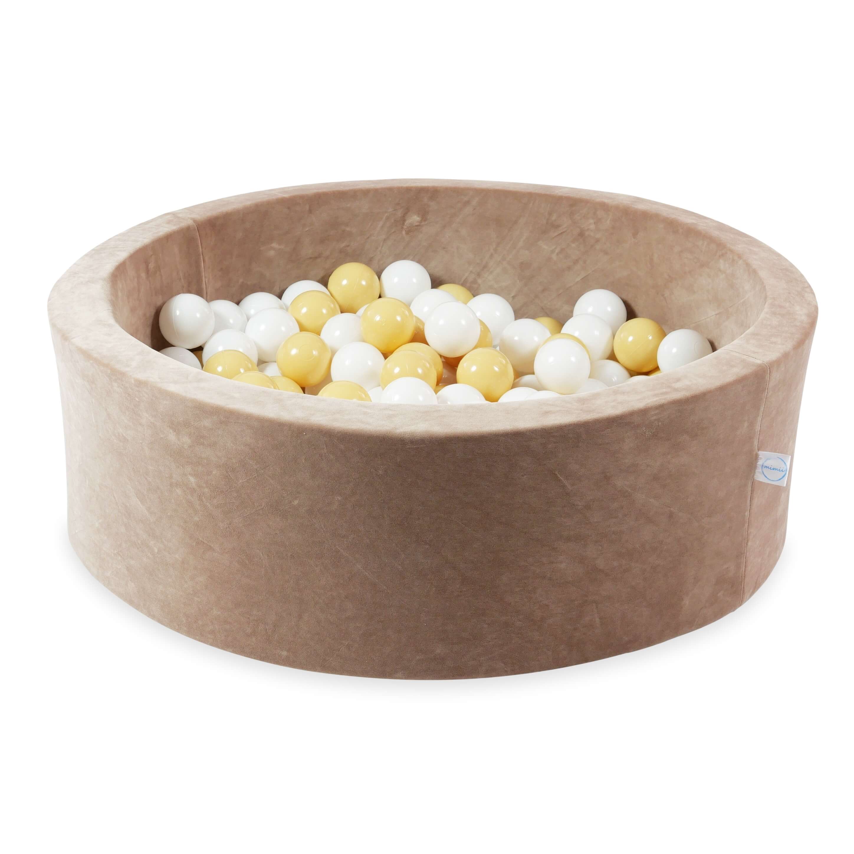 Piscine à balles en velvet soft brown 90x30 cm avec 200 balles