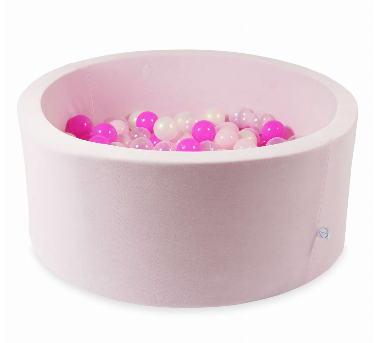 Piscine à balles en velvet soft light pink 90x40 cm avec 300 balles