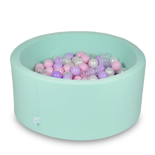 Piscine à Balles 90x40cm menthe avec balles 300pcs (rose clair, perle, clair, bruyère)
