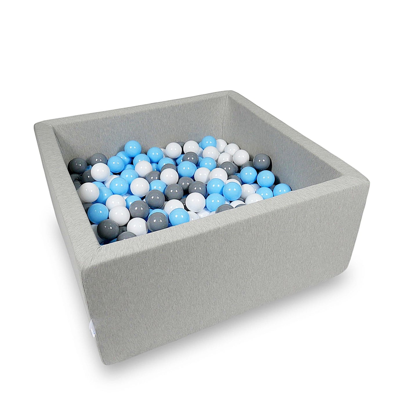 Piscine à Balles 90x90x40cm gris clair avec balles 400pcs (bleu clair, blanc, gris)