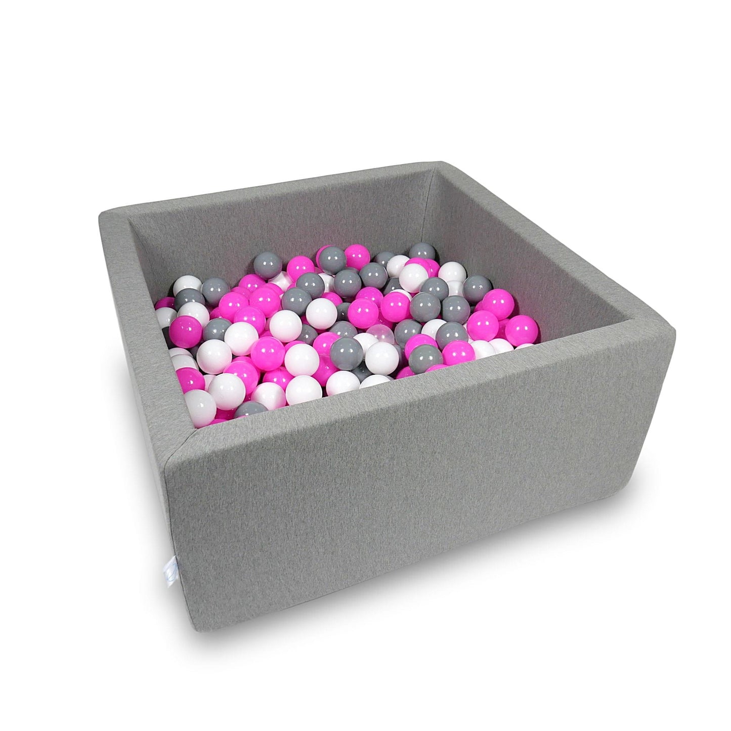 Piscine à Balles 90x90x40cm gris avec balles 400pcs (blanc, gris, rose)