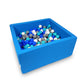 Piscine à Balles 90x90x40cm bleue avec balles 400pcs (turquoise, bleu, blanc, gris)