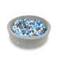 Piscine à Balles 110x30cm gris clair avec balles 400pcs (bleu clair, blanc, gris)