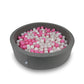 Piscine à Balles 110x30cm grise avec balles 400pcs (blanc, perle, rose poudre)