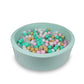 Piscine à Balles 110x30cm menthe avec balles 400pcs (blanc, rose clair, transparent, beige, menthe)