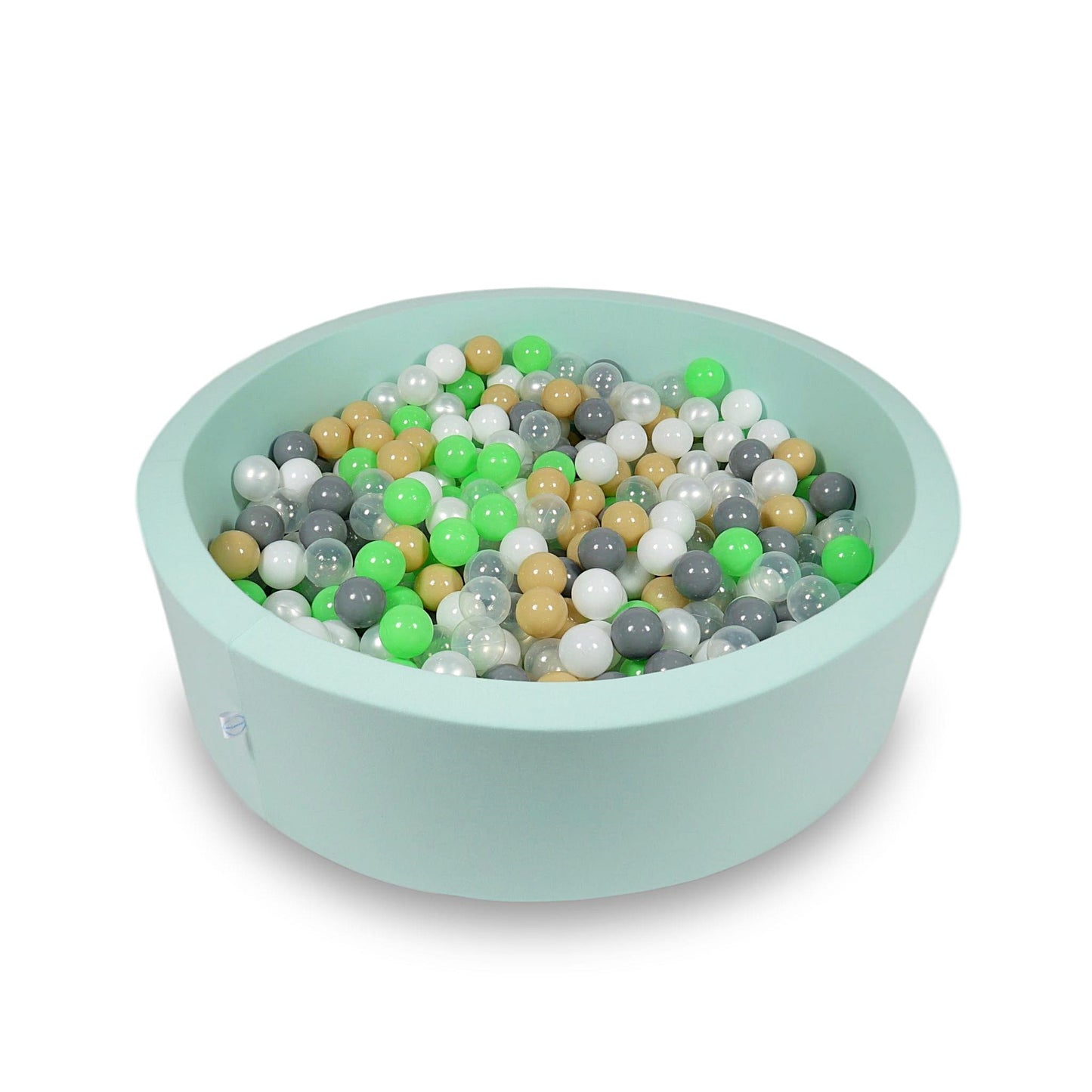 Piscine à Balles 110x30cm menthe avec balles 400pcs (bleu clair, blanc, transparent, perle, beige, gris)