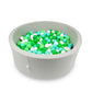 Piscine à Balles 110x40cm gris clair avec balles 500pcs (blanc, céladon, menthe, vert)