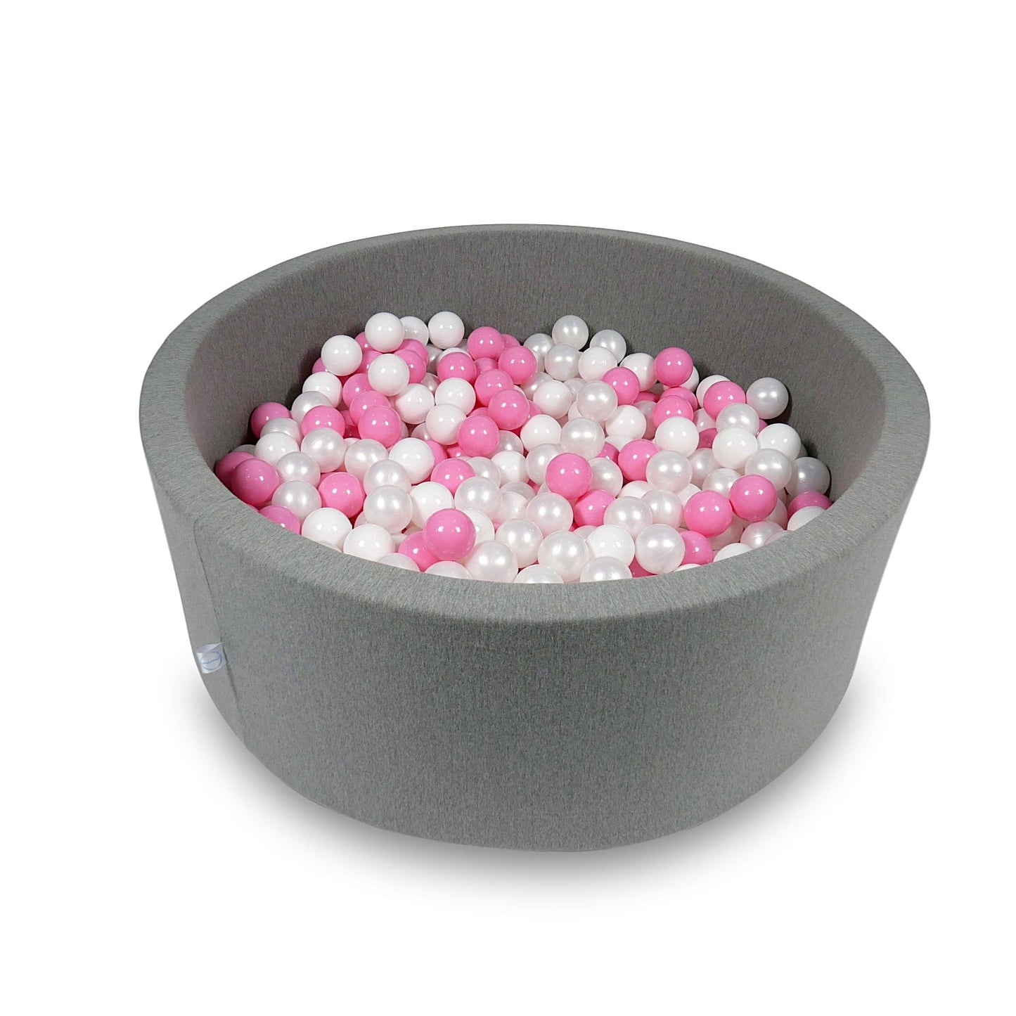 Piscine à Balles 110x40cm grise avec balles 500pcs (blanc, perle, rose poudre)
