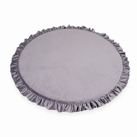 Tapis de jeu 100cm pour bébé rond avec volant, Velvet lilac