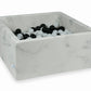 Piscine à Balles 90x90x40 marbre avec balles 400 pcs (noir, pull blanc)