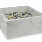 Piscine à Balles 90x90x40 marbre avec balles 400 pcs (or clair, argent, iridescent)