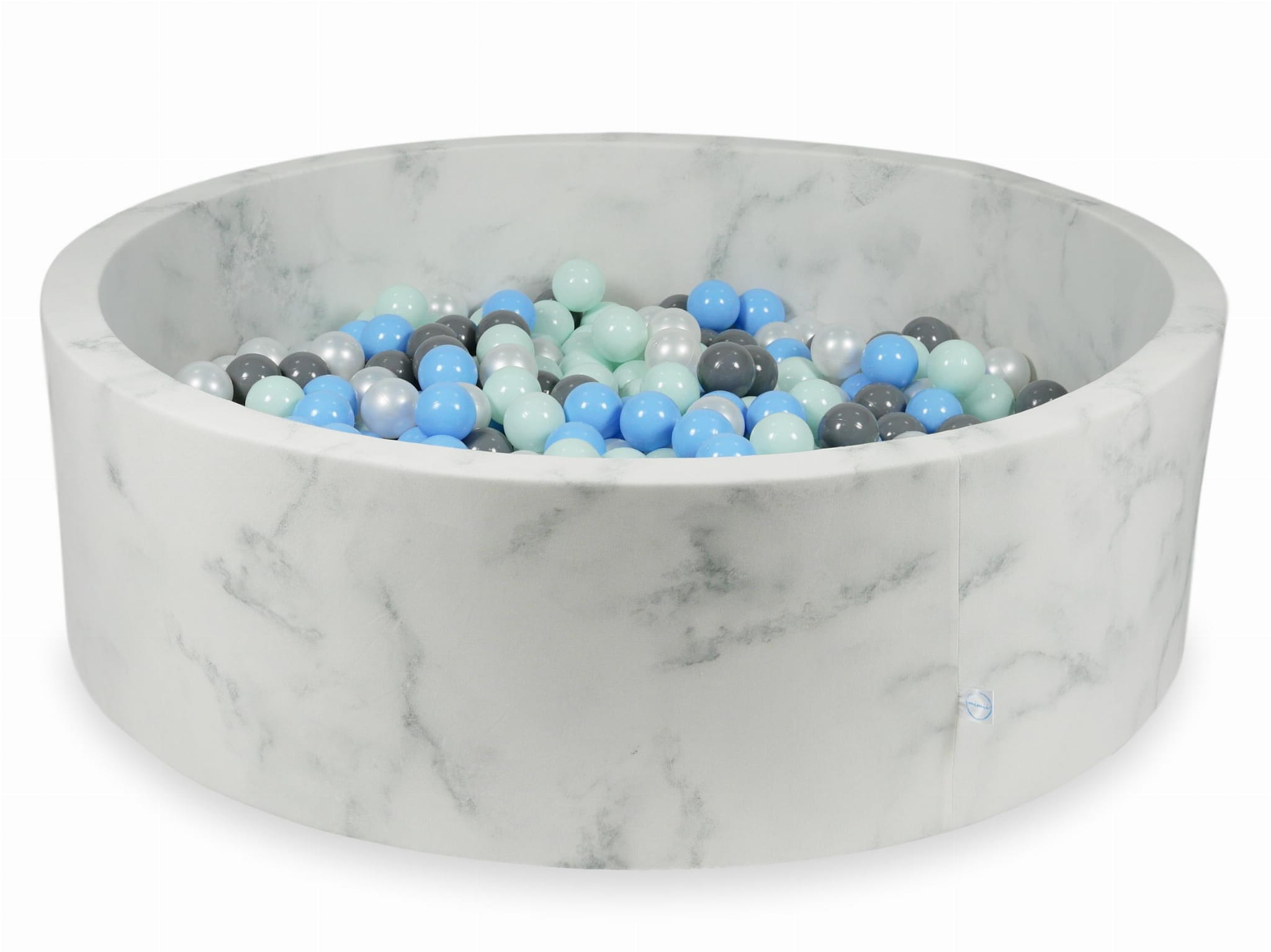 Piscine à Balles 130x40 marbre avec balles 700 pcs (menthe claire, bleu clair, gris, perle)