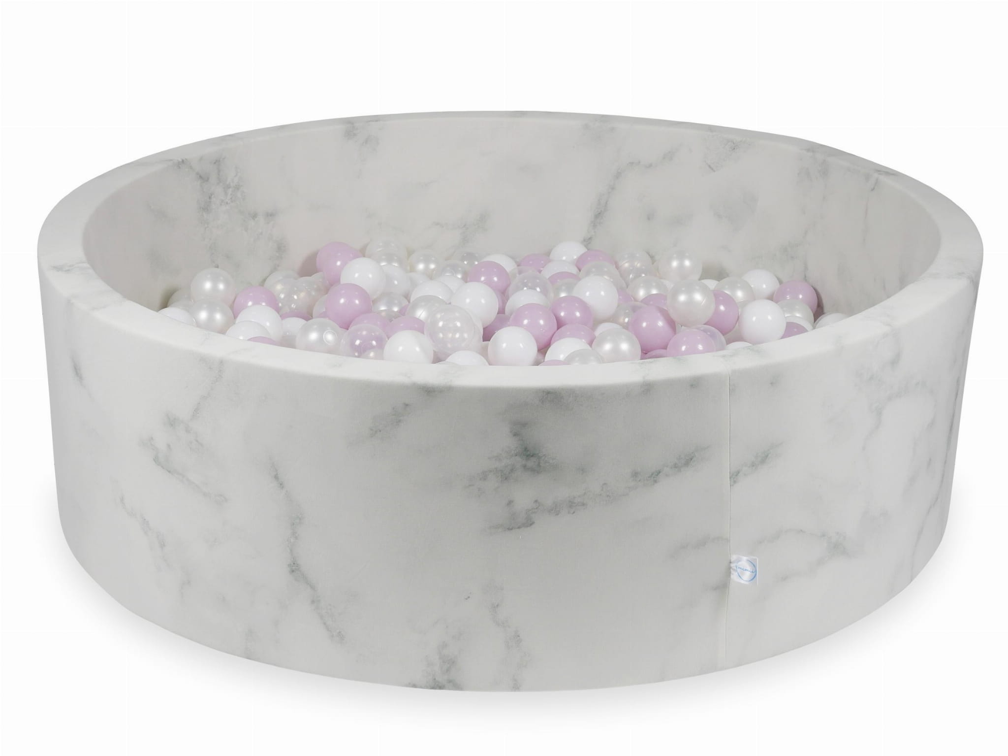 Piscine à Balles 130x40 marbre avec balles 700 pcs (rose clair perlé, blanc, transparent, perle)