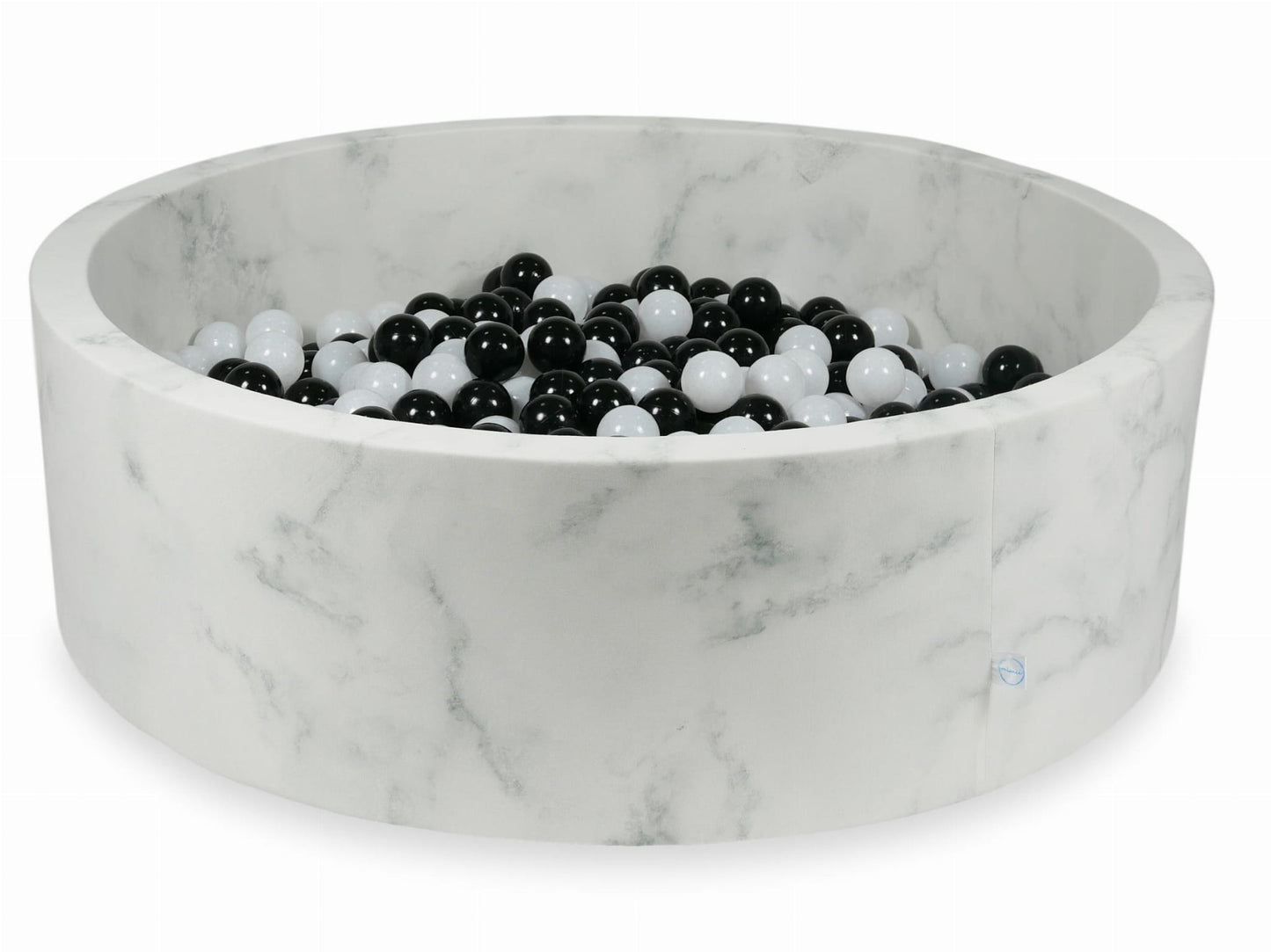 Piscine à Balles 130x40 marbre avec balles 700 pcs (noir, pull blanc)